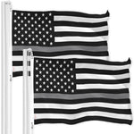 Load image into Gallery viewer, Thin Gray Line American Flag 3x5 Ft 2Pack Printed 150D Polyester By G128