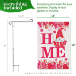 Load image into Gallery viewer, G128 Combo Pack: Garden Flag Stand Black 36 in x 16 in & Garden Flag Happy Valentine's Day Decoration Gnome Holding Love Sign 12x18 DoubleSided Blockout Fabric
