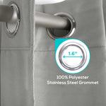 Load image into Gallery viewer, Blackout Curtains for Bedroom Pack of 2 Cool Silver Color 84 inch Long Blind Off