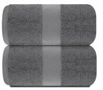 Load image into Gallery viewer, 2 Pack Luxury Soft Bath Sheet Towels 650 GSM Extra Large 35x70 inch Grey Color