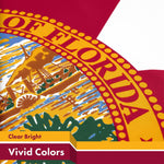 Load image into Gallery viewer, 2 Pack Florida FL State Flag 3x5 Ft Printed 150D Polyester 4 Corner Brass