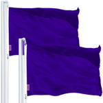 Load image into Gallery viewer, Solid Violet Color Flag 3x5 Ft 2Pack Printed 150D Polyester