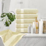 Load image into Gallery viewer, Luxury Hand Towels Turkish Cotton for Hotel Spa 16x30 inch 6 Pack Beige Color