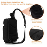 Load image into Gallery viewer, Sling Bag for Men Black Crossbody Bag with USB Charging Port Fits 10.2 inch iPad