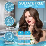 Load image into Gallery viewer, Moisturizing Shampoo and Conditioner Set Sulfate Free Care for Women and Men Hydrating Deep Moisture Duo with Shea Butter Salon Grade Color Safe Ideal for Curly Hair and Dry Split Ends