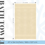 Load image into Gallery viewer, Luxury Bath Towels Set of 4 Large 700 GSM Cotton Ultra Soft 27x54 in Beige Color