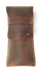 Load image into Gallery viewer, Leather Eyeglass Case Genuine Leather Protects Sunglasses Eyeglasses Pouch