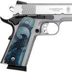 Load image into Gallery viewer, 1911 Raven Series 1911 Wooden Pistol Grips Ambi Safety Cut Blue Raven for 1911