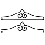 Load image into Gallery viewer, 2 Pack Garden Flag Wall Hanger Black Wrought Iron Small Flag Hanger Heavy Duty Garden Flag Holder Ideal for Flag Banner with Width Smaller than 13