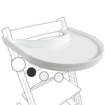 Load image into Gallery viewer, High Chair Tray for Stokke Tripp Trapp White No Baby Set Needed. Suction Surface Snap on BPA Free