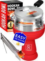 Load image into Gallery viewer, Premium Silicone Hookah Bowl Set Universal Phunnel Hookah Head Bowl for Perfect Heat Management Durable EasytoClean Hookah Top with Hookah Tongs Shisha Bowl for Smooth Airflow & Max Flavor
