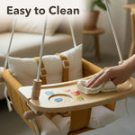 Load image into Gallery viewer, Wooden Tray for Canvas Baby Swing Hanging Chair Accessory Natural Wood Montessori Play Table for Babies & Toddlers Detachable Safety Design for Indoor Canvas Toddler Swing