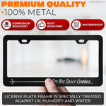 Load image into Gallery viewer, Matte Black License Plate Frame Funny for Anime Fans See You Space Cowboy Anime License Plate Frame Design (12.2 x 6.3 Inches) Easy to Install Stainless Steel Holder for US & Canada