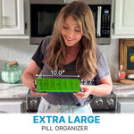 Load image into Gallery viewer, Extra Large Pill Organizer XXL Pill Box 7 Day Weekly Pill Organizer with AM PM Large Compartments Big Pill Case for Supplements Jumbo Pill Holder for Vitamins Huge Medicine Organizer 2 Times a Day