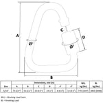 Load image into Gallery viewer, Set of 5 Carabiners for Ninja Slackline. Triangle Shaped Quick Links for Ninja Slackline. Large 5 16 (M8 80mm)