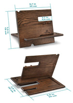 Load image into Gallery viewer, Wood Phone Docking Station Ash Key Hooks Wallet Stand Watch Organizer for Men