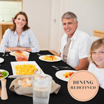 Load image into Gallery viewer, Classic Black Tablecloth 90x156 in Table Clothes for 8 Foot Rectangle Table 2 Pc