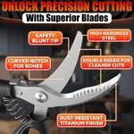 Load image into Gallery viewer, Heavy Duty Poultry Shears – Stainless Steel Meat Scissors Heavy Duty Ergonomic Kitchen Shears for Food Vegetables Seafood & Bones – High Wear Resistance & Thick Spring for Easy Cutting