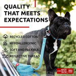 Load image into Gallery viewer, Recycled Cotton Dog Leash 6 Ft Blue Eco Friendly Collar for Small Medium Large
