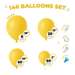 Load image into Gallery viewer, Balloon Garland Arch Kit 146 Pcs Yellow Balloons for Baby Shower Birthday Gender Reveal Wedding Party DIY Kit
