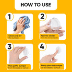 Load image into Gallery viewer, Wall Protectors 4 Pcs of Clear Rubber Knob Self Adhesive Guard Door Bumper Reusable Solution for Stopping Damage & Noise from Doors in Your Home or Office Durable Shock Absorbent Discreet