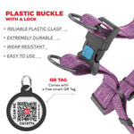 Load image into Gallery viewer, Purple Cotton Dog Harness Eco Friendly for Medium Dogs M Size 2332 inch