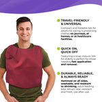 Load image into Gallery viewer, Burgundy Adult Bib with Snap 28x30 Inch 2 Pack of 100% Spun Durable Polyester