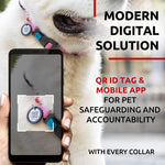 Load image into Gallery viewer, WAUDOG Reflective Cotton Dog Collar Eco Friendly Alt to Nylon Collar for Small Medium and Large Dogs Pet Collar with QR ID Tag Puppy Collar for Large Breed Dogs Adjustable Male Female Dog Collar
