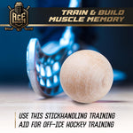 Load image into Gallery viewer, Swedish Stickhandling Balls Unfinished Hardwood No Bounce Floorball Training Equipment for Floor Dribbling Skills Dekes Fakes & Ball Handling Drills 2 Inch Diameter