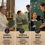 Load image into Gallery viewer, 50 Pack Premium Green Certificate Holders 8.5 x 11 inch Heavyweight 300gsm Cardstock Diploma Holder & Certificate Folder Award Certificate Folders for Graduation with Gold Foil Diploma Cover