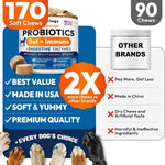 Load image into Gallery viewer, (2 Pack) Probiotics for Dogs 340 Dog Probiotics Chews Digestive Enzymes & Prebiotics Support Gut Health Diarrhea Gas & Constipation Relief Itchy Skin Allergies Advanced Supplement