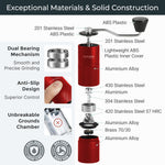 Load image into Gallery viewer, Manual Coffee Grinder Stainless Steel Conical Burr Red Coffee Grinder Manual