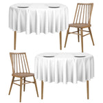 Load image into Gallery viewer, 2 Pack White Round Tablecloths 70 Inch for 3060 in Tables 200 GSM Polyester