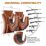 Load image into Gallery viewer, Gun Rack Wall Mount Wenge Hold Up Displays Horizontal Gun Rack and Shotgun