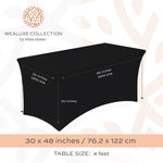 Load image into Gallery viewer, Stretch Table Covers 2 Pack Fitted Rectangle Tablecloths 48x30 in for 4Ft Tables