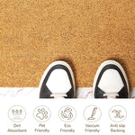 Load image into Gallery viewer, Pack of 2 Welcome Natural Coir Doormats Non Slip PVC Backing Indoor Outdoor Use for Home Office Patio & Entryway Decor Beige 30 x17
