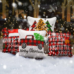 Load image into Gallery viewer, Christmas Decoration Farmhouse Pine Spruce Waterproof Throw Pillow 18 x 18 in Set of 4, Beautiful Cushion Covers for Christmas Sofa Couch Decoration, Pillow Insert Included