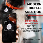 Load image into Gallery viewer, Ultra Soft Rolled Leather Dog Collar for Large Dog Padded 15 - 19 inch Neck Orange