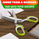 Load image into Gallery viewer, Herb Scissors with 5 Blades and Cover – Stainless Steel Herb Cutter for Fast & Precise Cutting Compact Easy to Store Design – Ergonomic Handle & Cleaning Brush for Quick and Comfortable Kitchen Prep