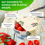 Load image into Gallery viewer, Reusable Beeswax Wraps S M L Sizes Pack of 3 Beeswax Food Wraps Washable