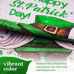 Load image into Gallery viewer, Garden Flag Happy St. Patrick's Day Leprechaun Gnome 12x18 Blockout Fabric