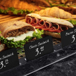 Load image into Gallery viewer, Mini Chalkboard Signs for Food 20 Pack Small Chalkboard Food Signs for Party Buffet Weddinng Small Black Food Display Stands Chalk Table Food Labels Little Chalkboard Food Signs for Buffet