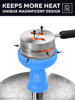 Load image into Gallery viewer, Blue Hookah Bowl Set Silicone Premium Shisha Bowl Phunnel for Smoking with Tongs