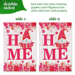 Load image into Gallery viewer, G128 Combo Pack: Garden Flag Stand Black 36 in x 16 in & Garden Flag Happy Valentine's Day Decoration Gnome Holding Love Sign 12x18 DoubleSided Blockout Fabric