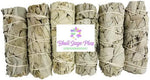 Load image into Gallery viewer, Bholi Sage Plus Sage Smudge Kit Pack of 6 White Sage Smudge Stick 4Inch Long Used for Meditation Smudging Rituals and Cleansing Getting Rid of Negative Energy Sustainably Grown California Sage