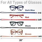 Load image into Gallery viewer, Eyeglasses Holder Strap Cord Premium Eco Leather 4 Pcs AntiSlip Clip Loop