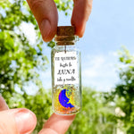 Load image into Gallery viewer, Mensaje romántico en una botella para regalar a tu novio o novia Tarro de los deseos con una tarjeta para tu esposo o esposa (in a bottle Te quiero hasta la Luna ida y vuelta)
