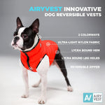 Load image into Gallery viewer, Lightweight Reversible Red Winter Dog Coat Size XS Chest 13 in Warm Jacket