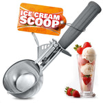 Load image into Gallery viewer, 4 oz Ice Cream Scoop with Trigger Release #8 – Stainless Steel Versatile Tool for Baking Cookies and Desserts Durable Easy to Clean Dishwasher Safe Ergonomic Design for Precise Culinary Portions