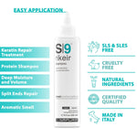 Load image into Gallery viewer, S9 Professional Moisturizing Shampoo for Damaged Hair (6.76 fl oz) Sulfate and Paraben Free Split End Repair Color Safe Protein Hair Repair Treatment with Avocado Oil